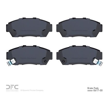 Dynamic Friction Co DFC 3000 Semi-Metallic Brake Pads - 1311-0617-00